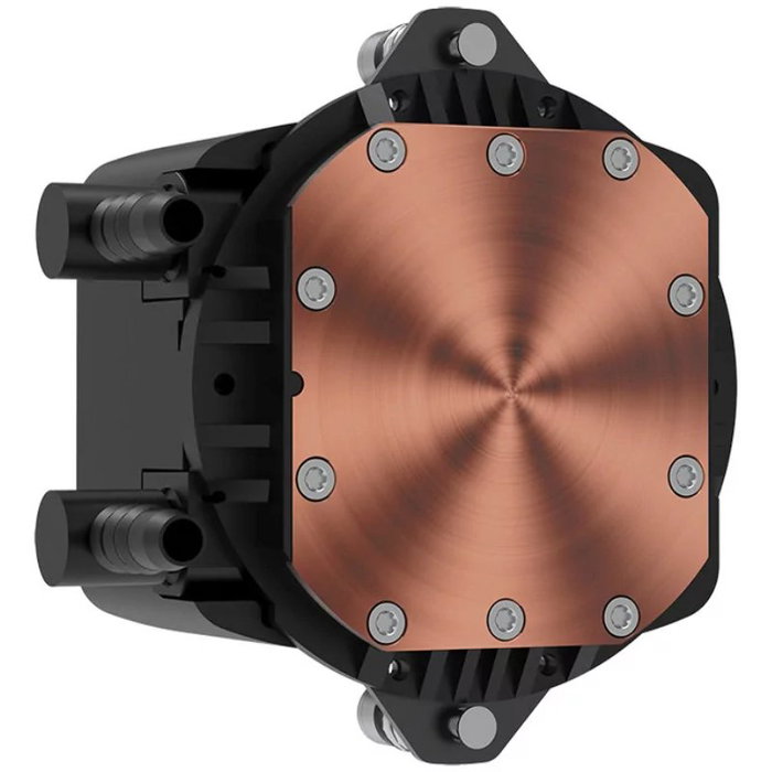 Hiditec LQ240 Sistema de Refrigeración Líquida con 2 Ventiladores ARGB 120mm PWM Control FDB Base Cobre y Tubos Teflón Negro